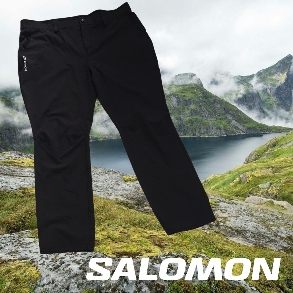 Salomon Mens Wayfarer‎ Stretch Hiking Performance Pants Black 40